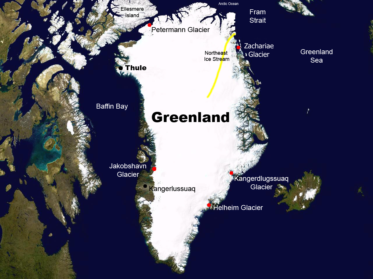 Greenland satellite image adapted from nasa.gov image