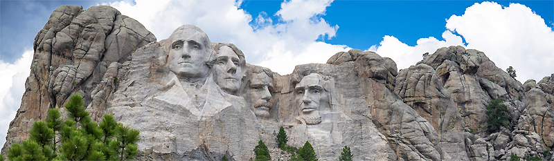 Mount Rushmore, adapted from image at nps.gov