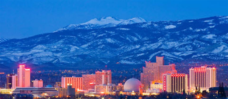 Reno and Mountains in Early Evening, adapted from uscourts.gov image