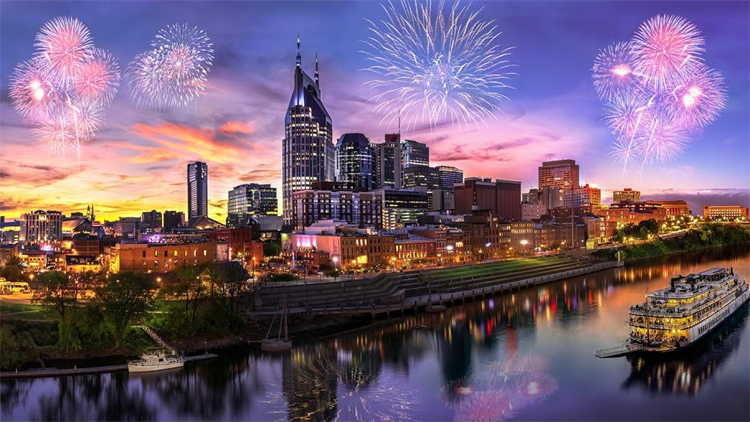 Tennessee City, River, Fireworks