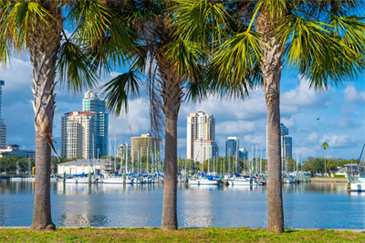 Florida City, Water, Palm Trees, adapted from image at census.gov