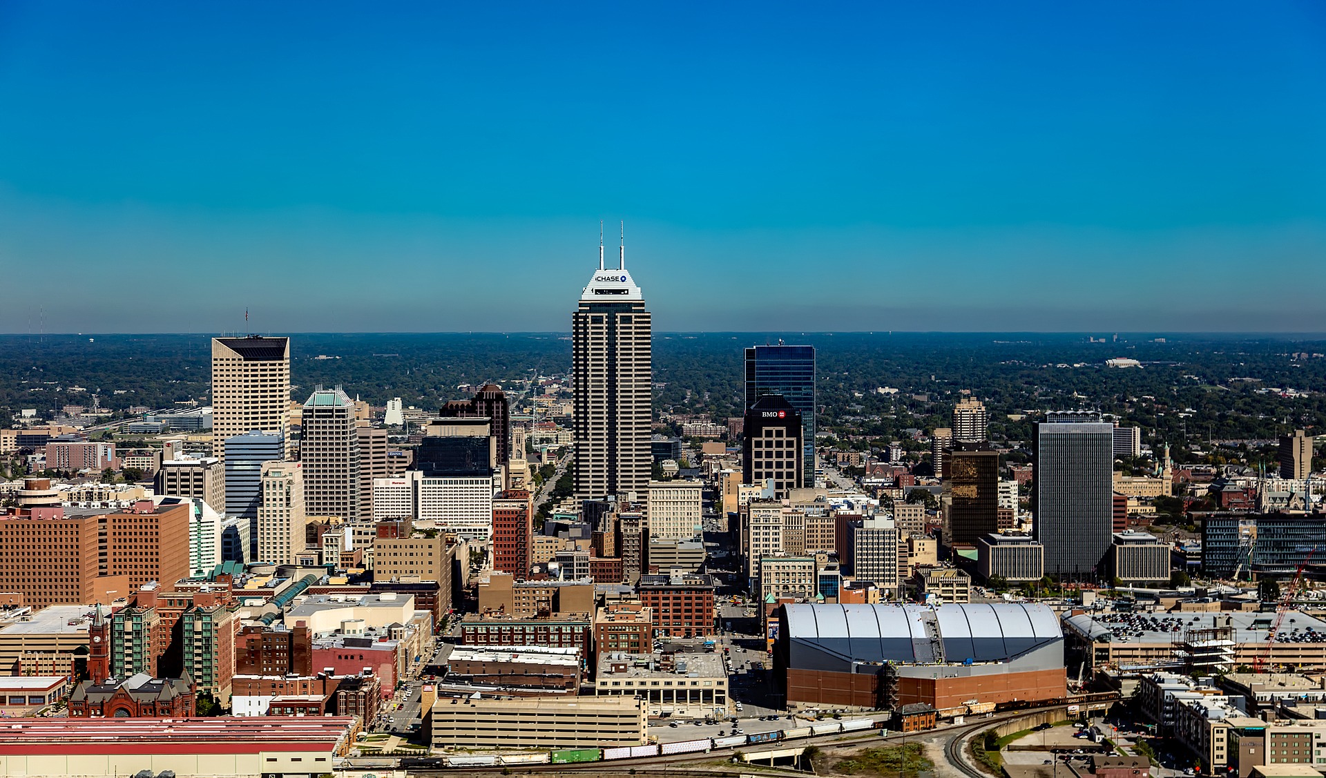 Indianapolis Skyline file photo, adapted from image at weather.gov