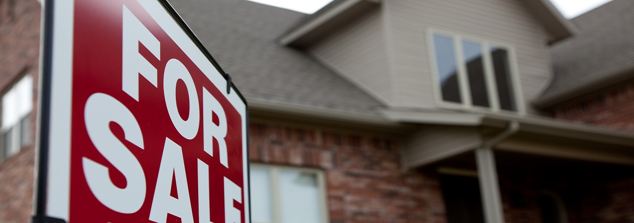 House with For Sale Sign, adapted from .gov image