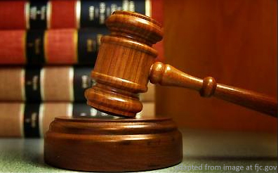 Gavel and Law Books, adapted from fjc.gov image