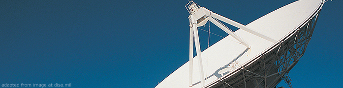 File Photo of Large Satellite Dish adapted from image at disa.mil