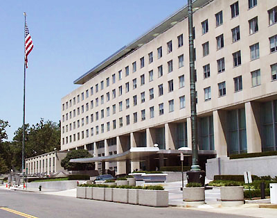 State Department Headquarters Building file photo adapted from image at state.gov