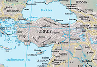 Turkey map adapted from .gov image