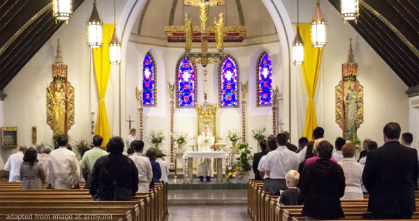 File Photo of Catholic Mass adapted from army.mil image