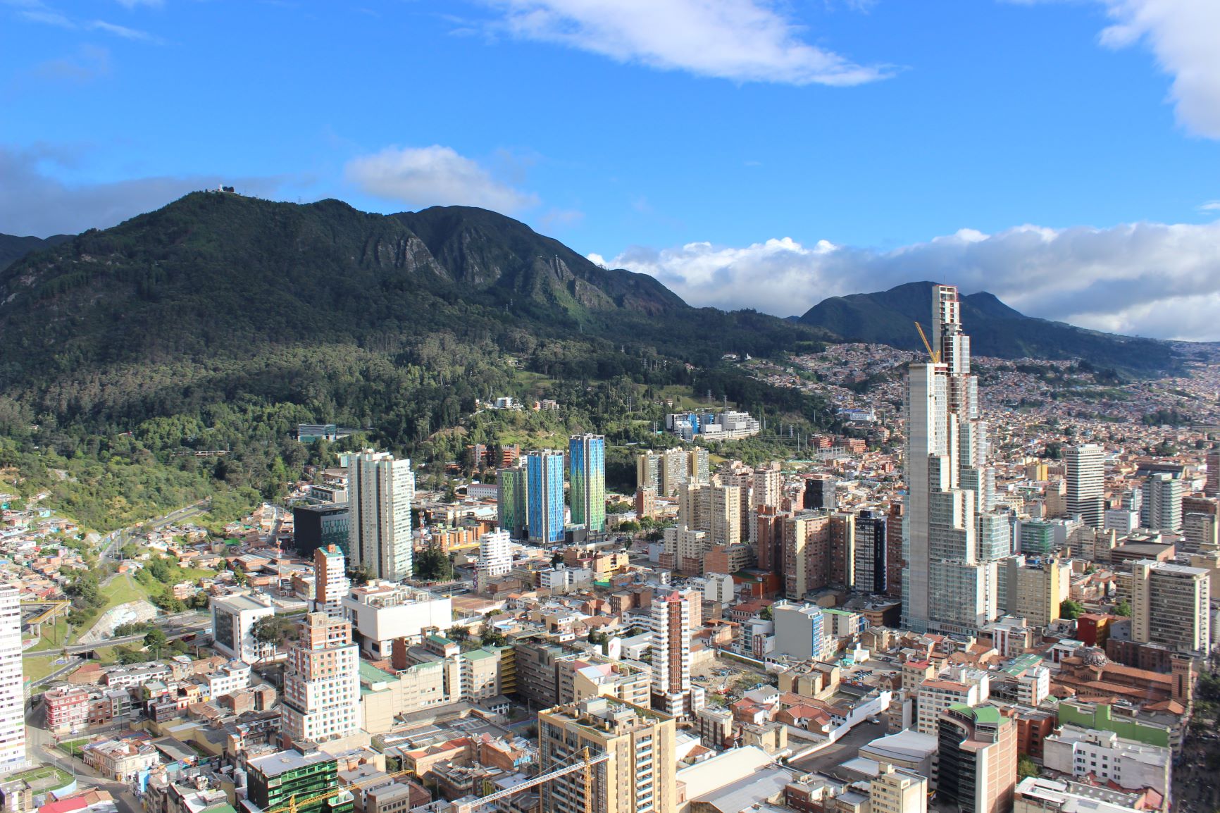 Bogota, Colombia file photo, City and Mountains, adapted from ustda.gov image