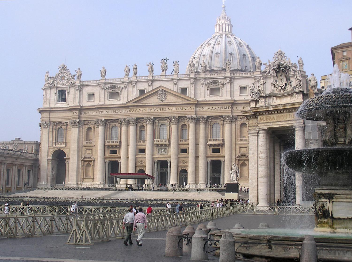 Vatican, Saint Peter's Basilica, adapted from cia.gov image