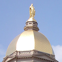 Golden Dome Topped by Statue of the Blessed Mother as the Immaculate Conception