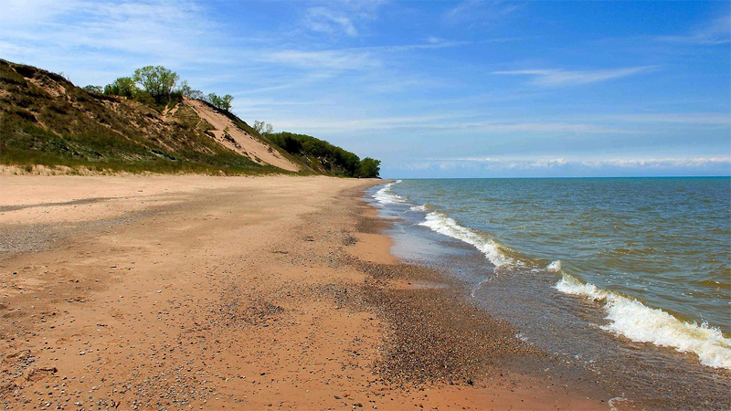 Indiana Beach on Lake Michigan, adapted from nps.gov image