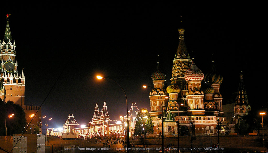 Kremlin, Red Square, Saint Basil's At Night