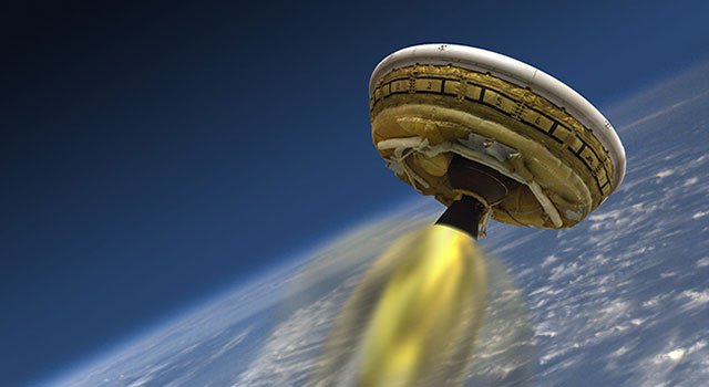 NASA Prototype Vehicle for Mars Landings, adapted from artist's conception at nasa.gov
